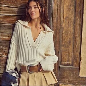 Free People We The Free Rudi Funnel Neck Sweater Sz Small